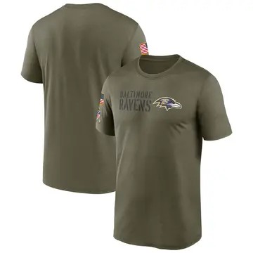 Patrick Ricard Baltimore Ravens Men's Legend Olive Salute to Service  Sideline Long Sleeve T-Shirt