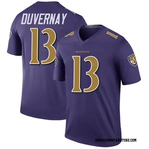 Devin Duvernay Baltimore Ravens Men's Purple Name & Number Logo T