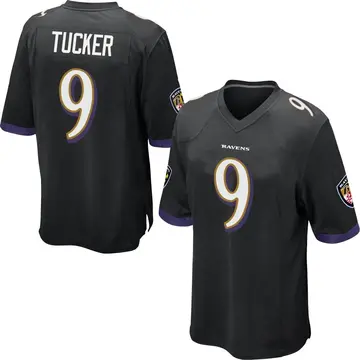 Justin Tucker Baltimore Ravens Men's Black Name & Number Logo T