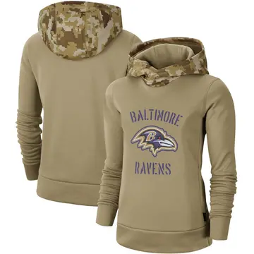 2021 Men's Baltimore Ravens Salute to Service Sideline Therma Pullover  Hoodie