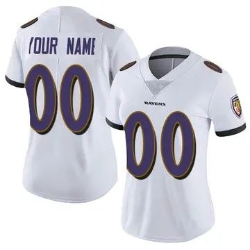 Elite Women's White Road Jersey - Football Customized Baltimore Ravens  Vapor Untouchable Size S