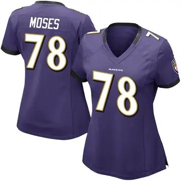 Morgan Moses Women's Nike Black Baltimore Ravens Alternate Custom Game Jersey Size: Small