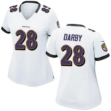 Ronald Darby Men's Nike White Baltimore Ravens Custom Game Jersey