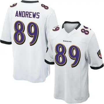 Baltimore Ravens Nike Road Game Jersey - White - Patrick Queen - Youth