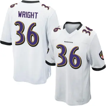 Owen Wright Men's Nike Purple Baltimore Ravens Custom Game Jersey