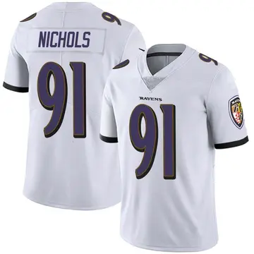 Limited Youth Marshal Yanda White Road Jersey - #73 Football Baltimore  Ravens 100th Season Vapor Untouchable Size S(10-12)